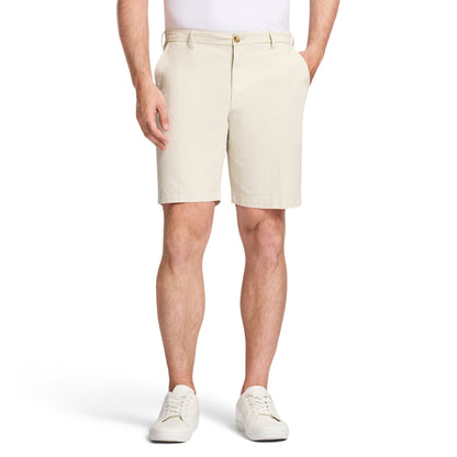 Izod Saltwater 9.5" Flat Front Chino Short - Silver Birch