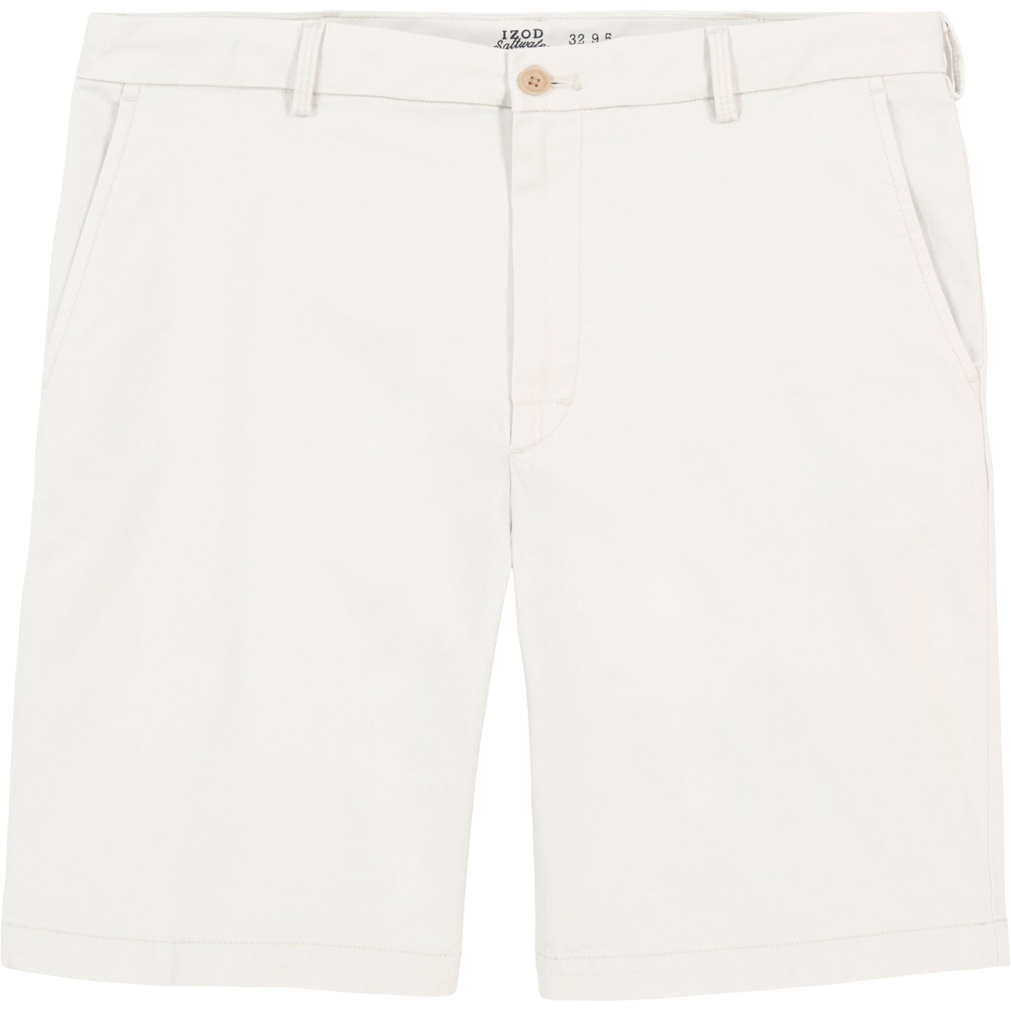 Izod Saltwater 9.5" Flat Front Chino Short - Silver Birch