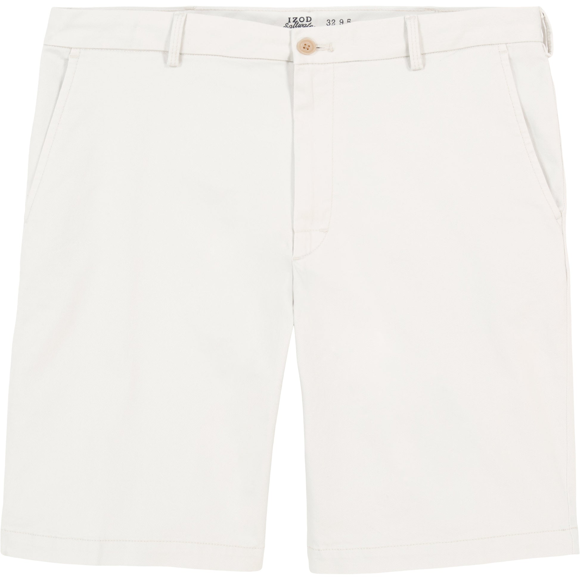 Izod Saltwater 9.5" Flat Front Chino Short - Silver Birch