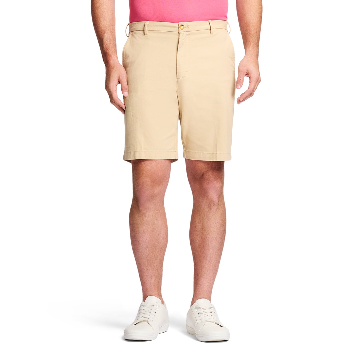 Izod Saltwater 9.5" Flat Front Chino Short - Pale Khaki