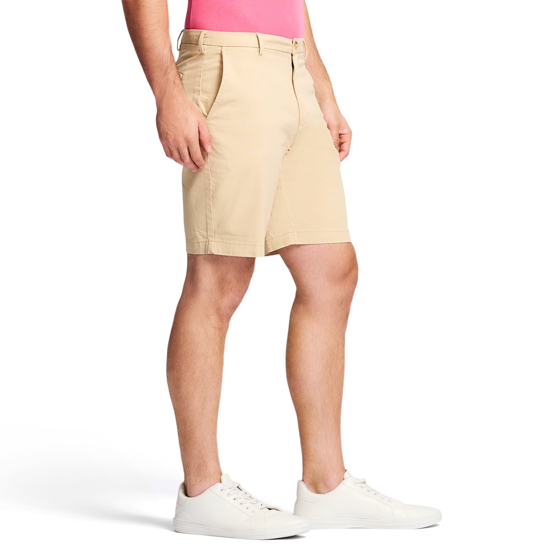 Izod Saltwater 9.5" Flat Front Chino Short - Pale Khaki