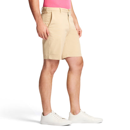 Izod Saltwater 9.5" Flat Front Chino Short - Pale Khaki