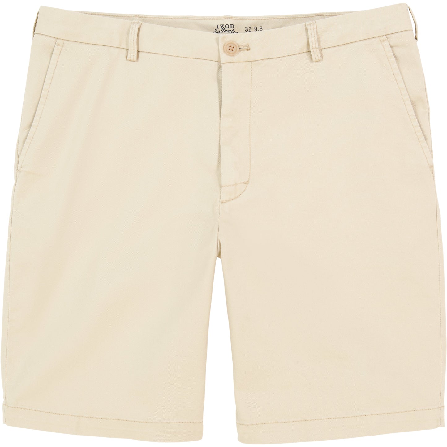 Izod Saltwater 9.5" Flat Front Chino Short - Pale Khaki