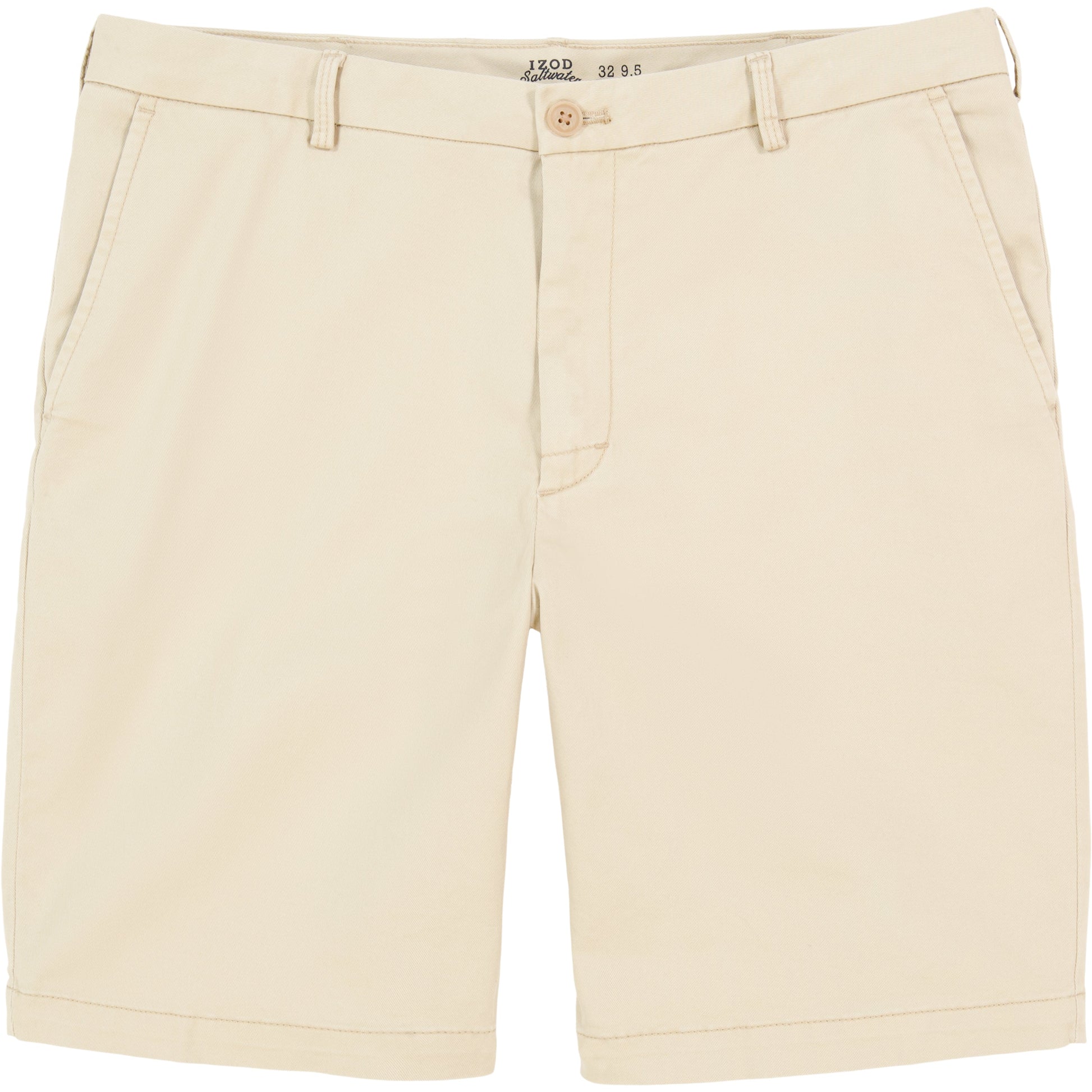 Izod Saltwater 9.5" Flat Front Chino Short - Pale Khaki