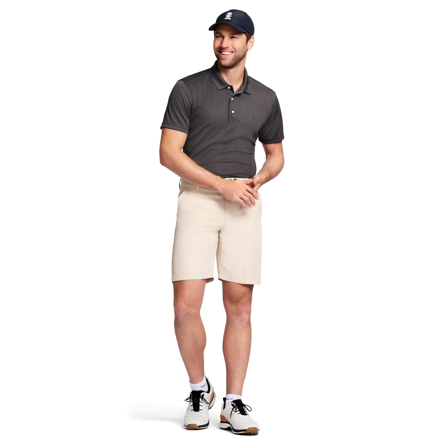 Izod Golf 9.5" Micro Poly Classic Fit Short - Stonedust