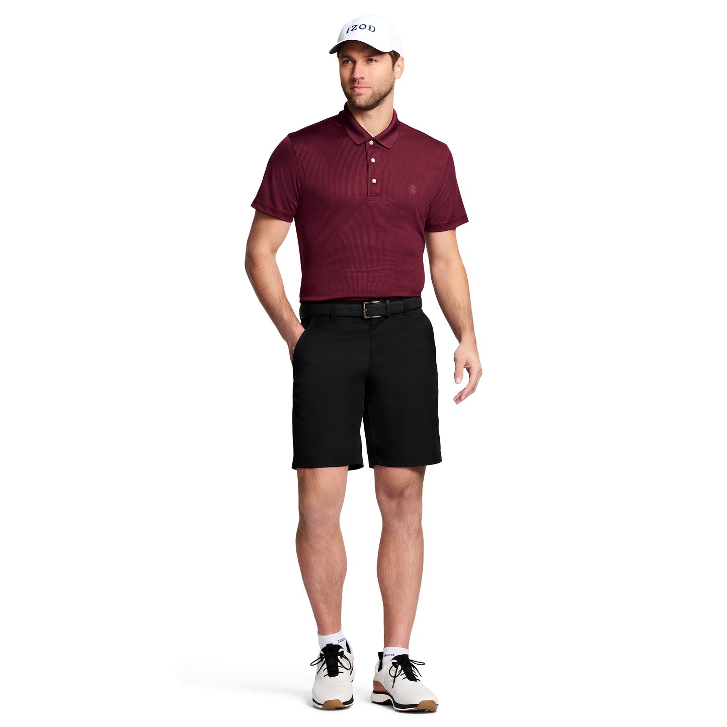 Izod Golf 9.5" Micro Poly Classic Fit Short - Caviar