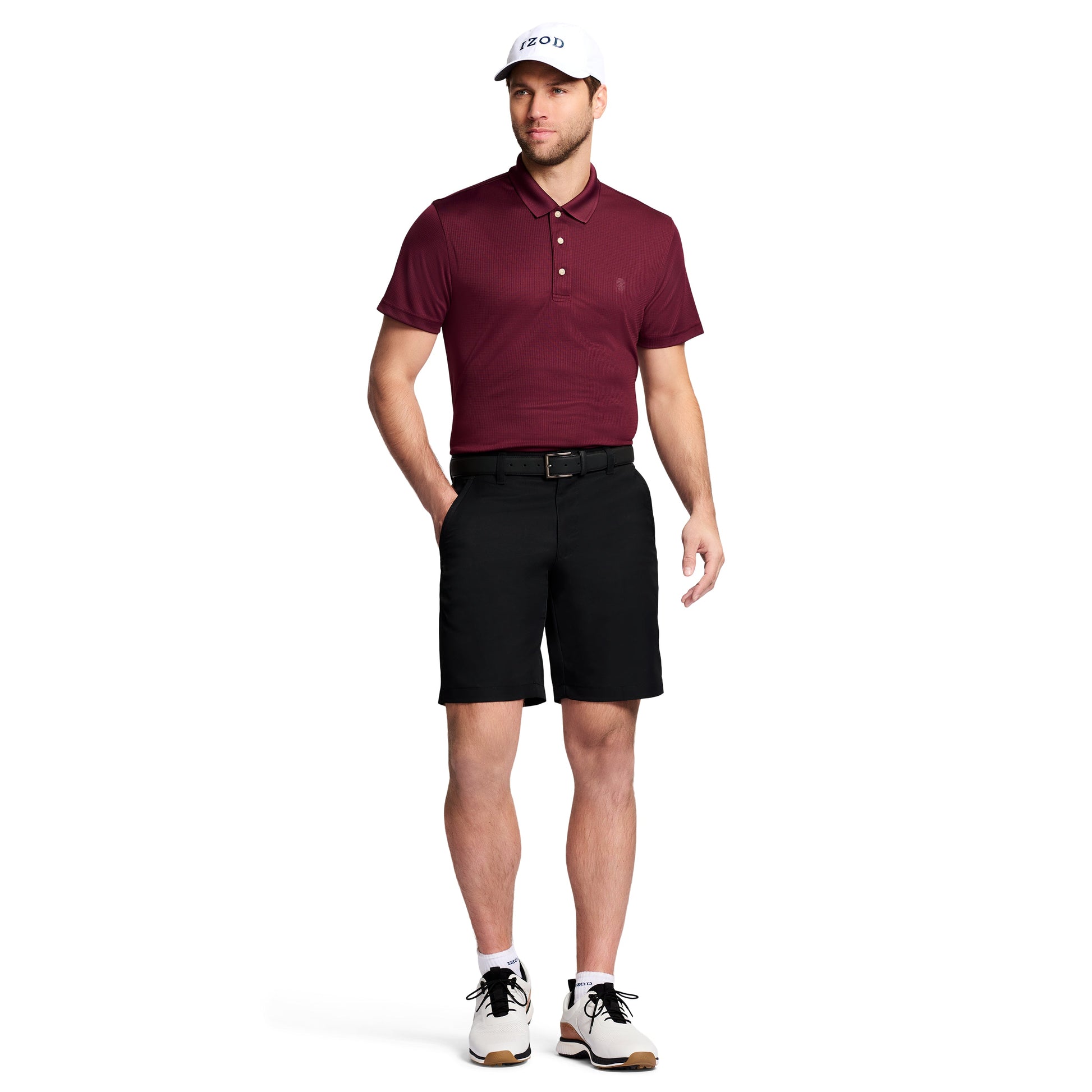 Izod Golf 9.5" Micro Poly Classic Fit Short - Caviar
