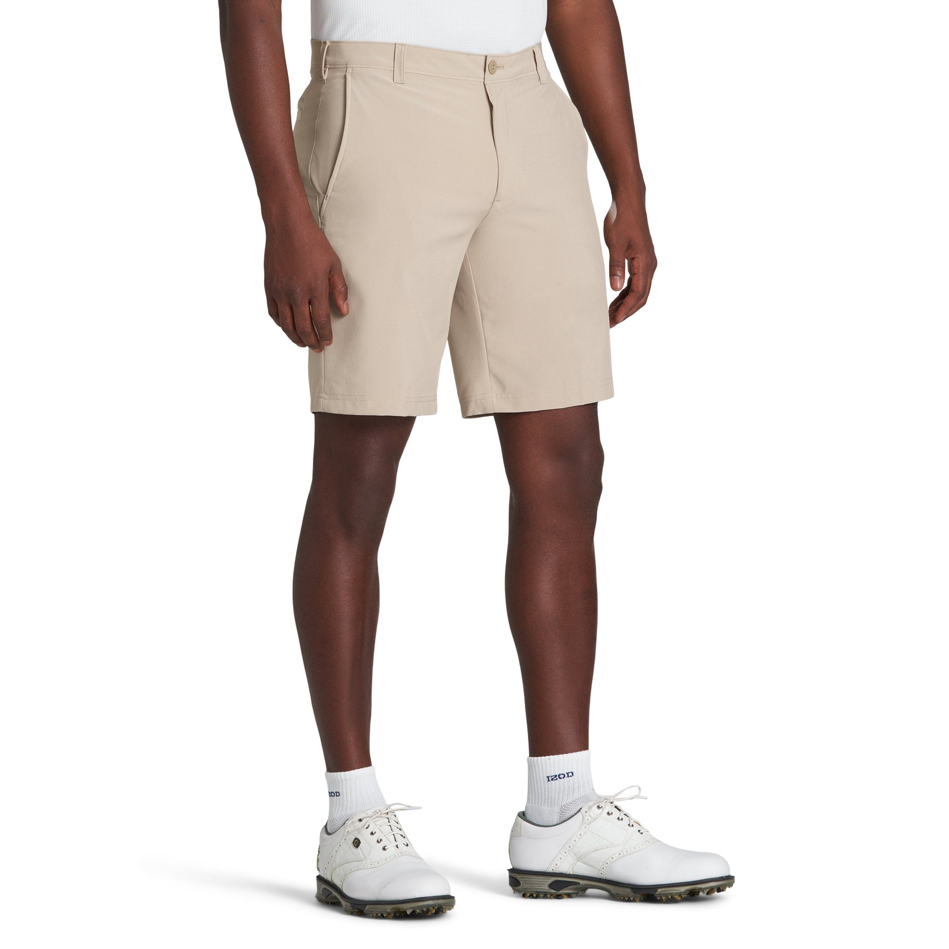 Izod Golf Swingflex Straight Fit Stretch Shorts - R. Khaki