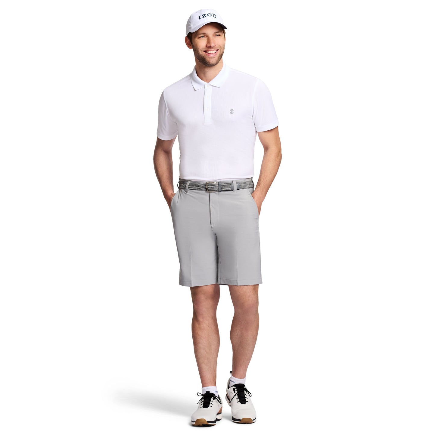 Izod Golf Swingflex Straight Fit Stretch Shorts - Cinderblock
