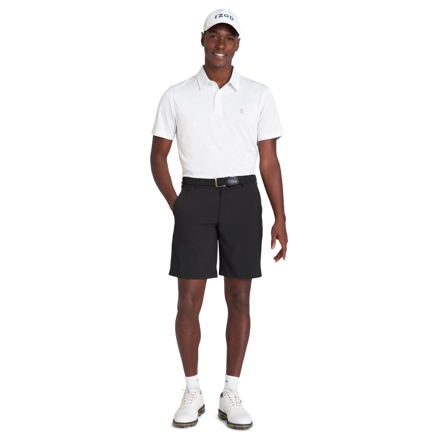 Izod Golf Swingflex Straight Fit Stretch Shorts - Black