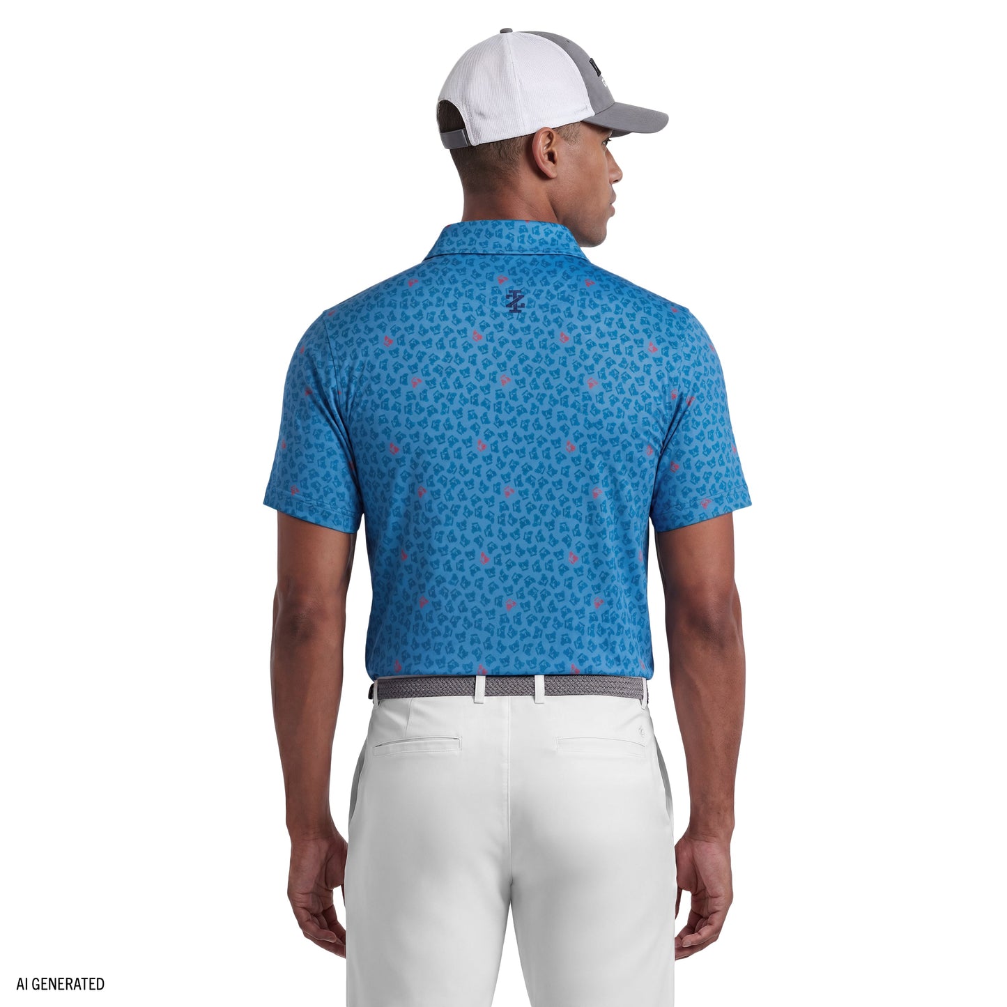 Izod GOLF SWINGFLEX ELITE SHORT SLEEVE PRINTED POLO - REGATTA
