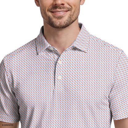Izod GOLF SWINGFLEX ELITE SHORT SLEEVE PRINTED POLO - BRIGHT WHITE
