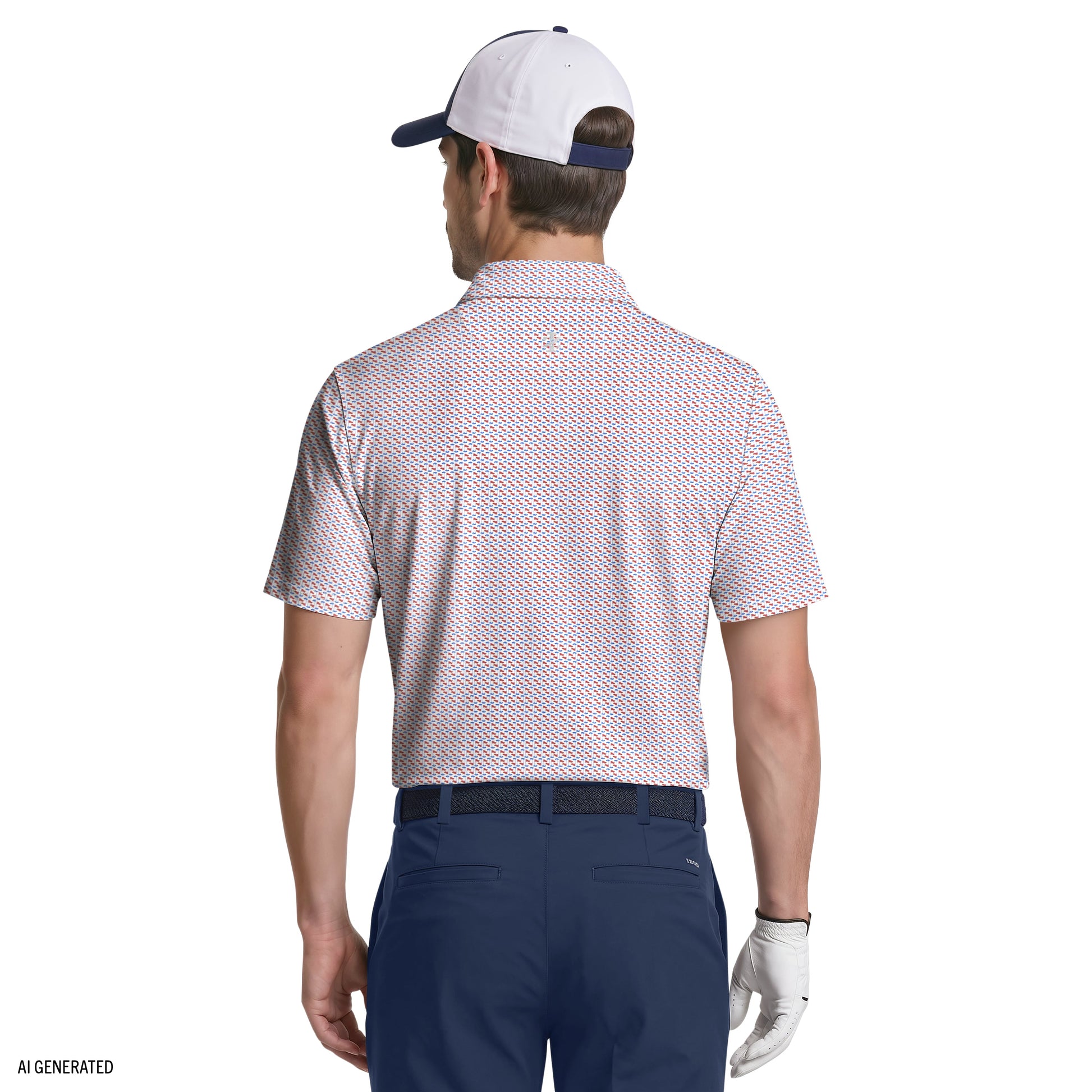 Izod GOLF SWINGFLEX ELITE SHORT SLEEVE PRINTED POLO - BRIGHT WHITE