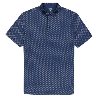 Izod GOLF SWINGFLEX ELITE SHORT SLEEVE PRINTED POLO - SARGASSO SEA