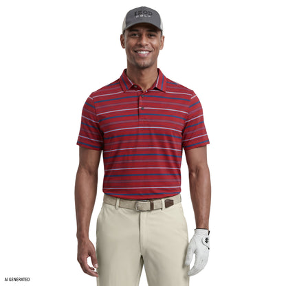 Izod GOLF SWINGFLEX ELITE SHORT SLEEVE POLO - SUNDRIED TOMATO