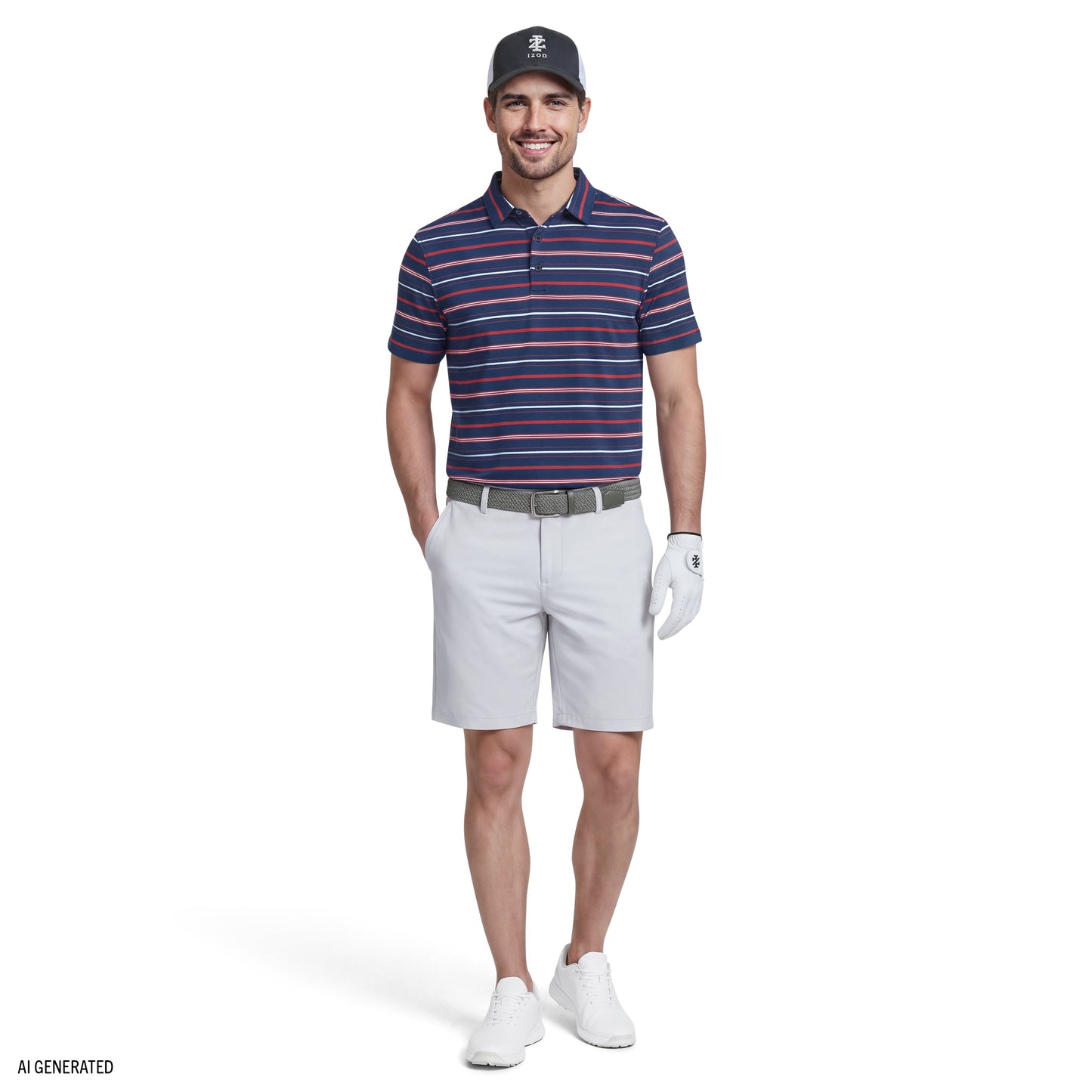 Izod GOLF SWINGFLEX ELITE SHORT SLEEVE POLO - SARGASSO SEA