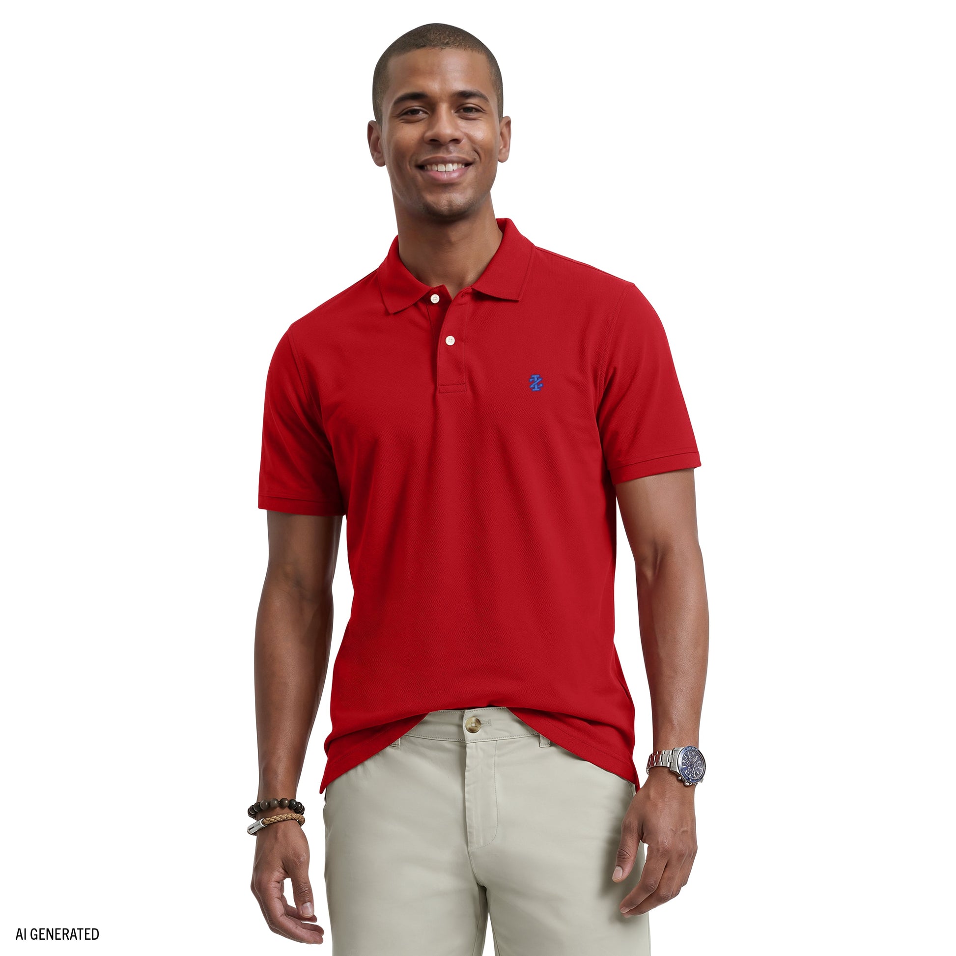 Izod INTERLOCK SHORT SLEEVE POLO - SUNDRIED TOMATO
