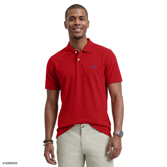Izod INTERLOCK SHORT SLEEVE POLO - SUNDRIED TOMATO