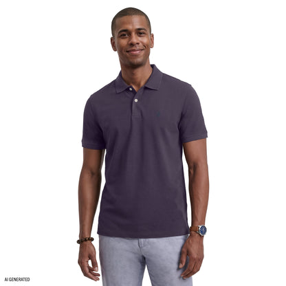 Izod INTERLOCK SHORT SLEEVE POLO - NIGHTSHADE