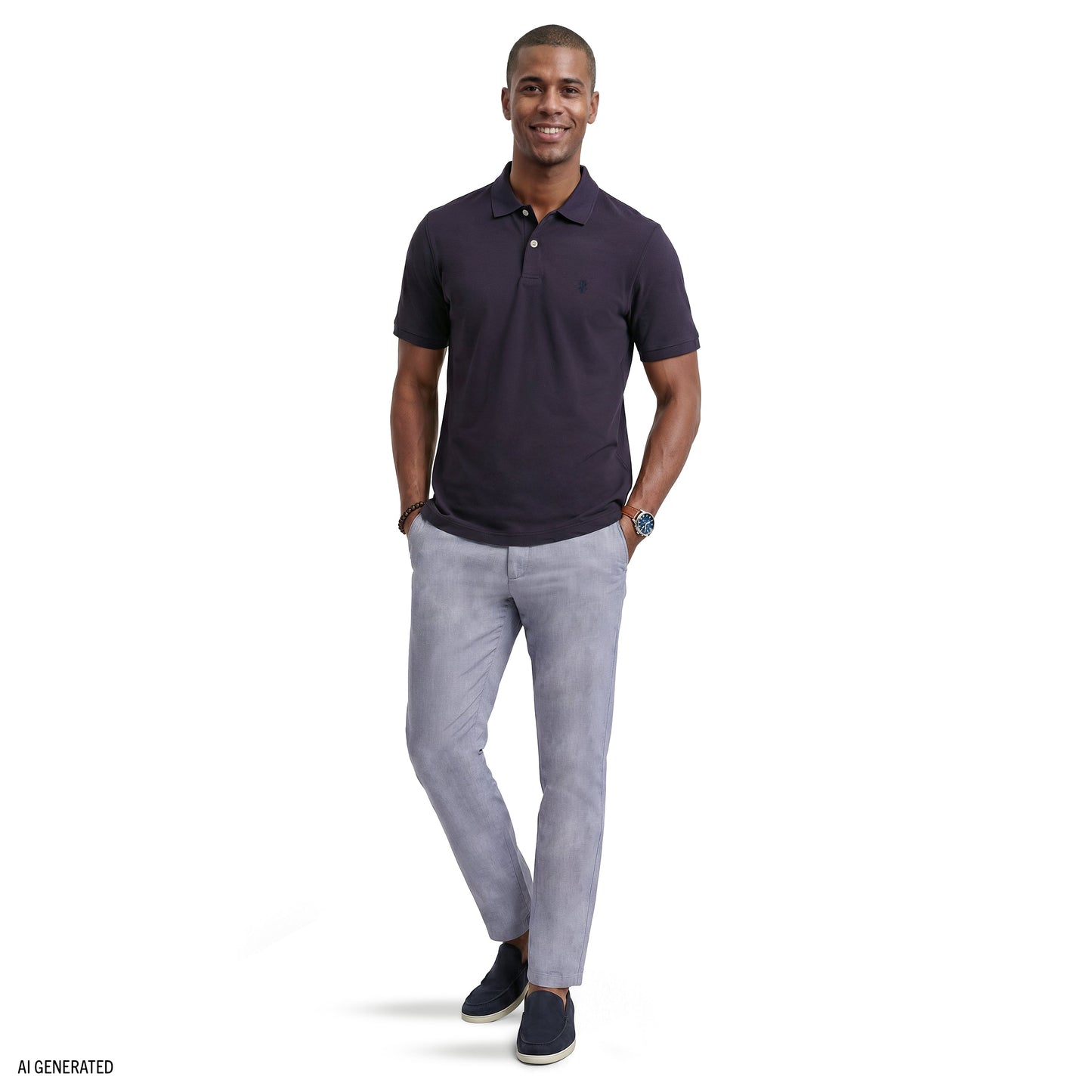 Izod INTERLOCK SHORT SLEEVE POLO - NIGHTSHADE