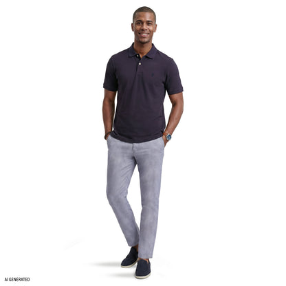 Izod INTERLOCK SHORT SLEEVE POLO - NIGHTSHADE