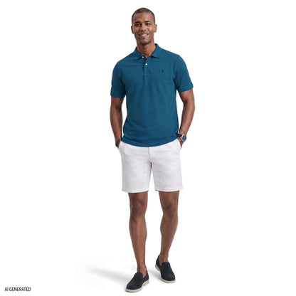 Izod INTERLOCK SHORT SLEEVE POLO - BLUE SAPPHIRE
