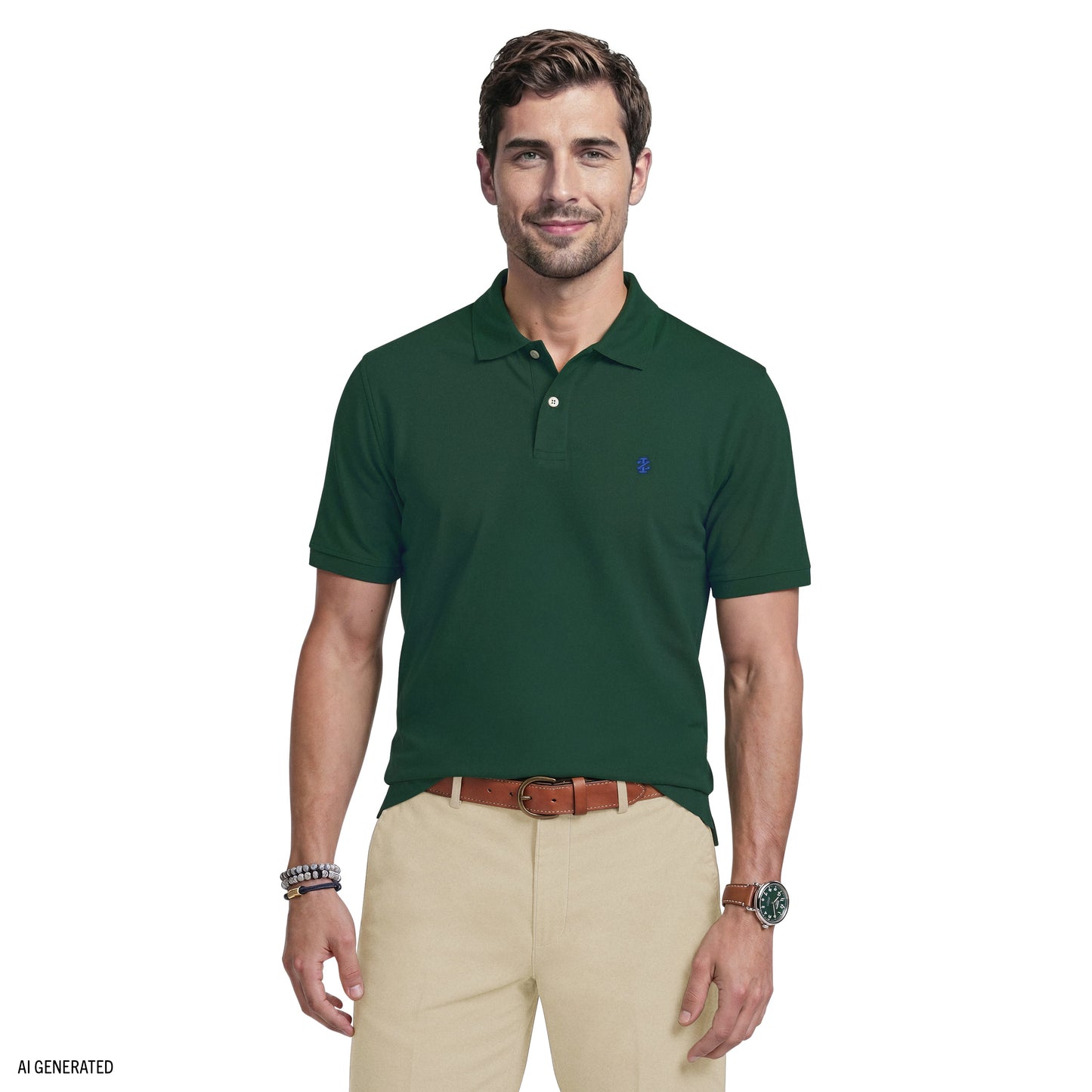 Izod INTERLOCK SHORT SLEEVE POLO - SYCAMORE