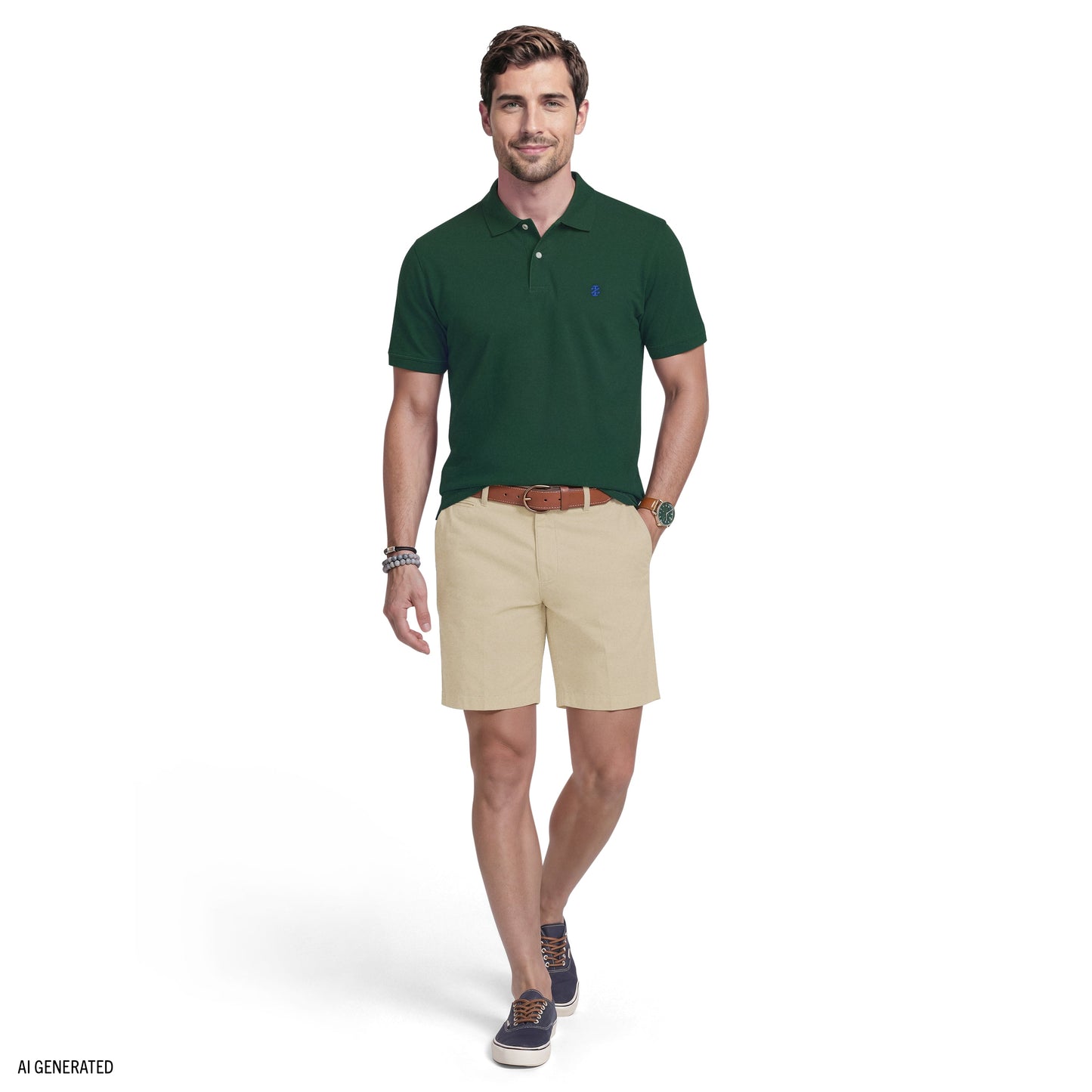 Izod INTERLOCK SHORT SLEEVE POLO - SYCAMORE