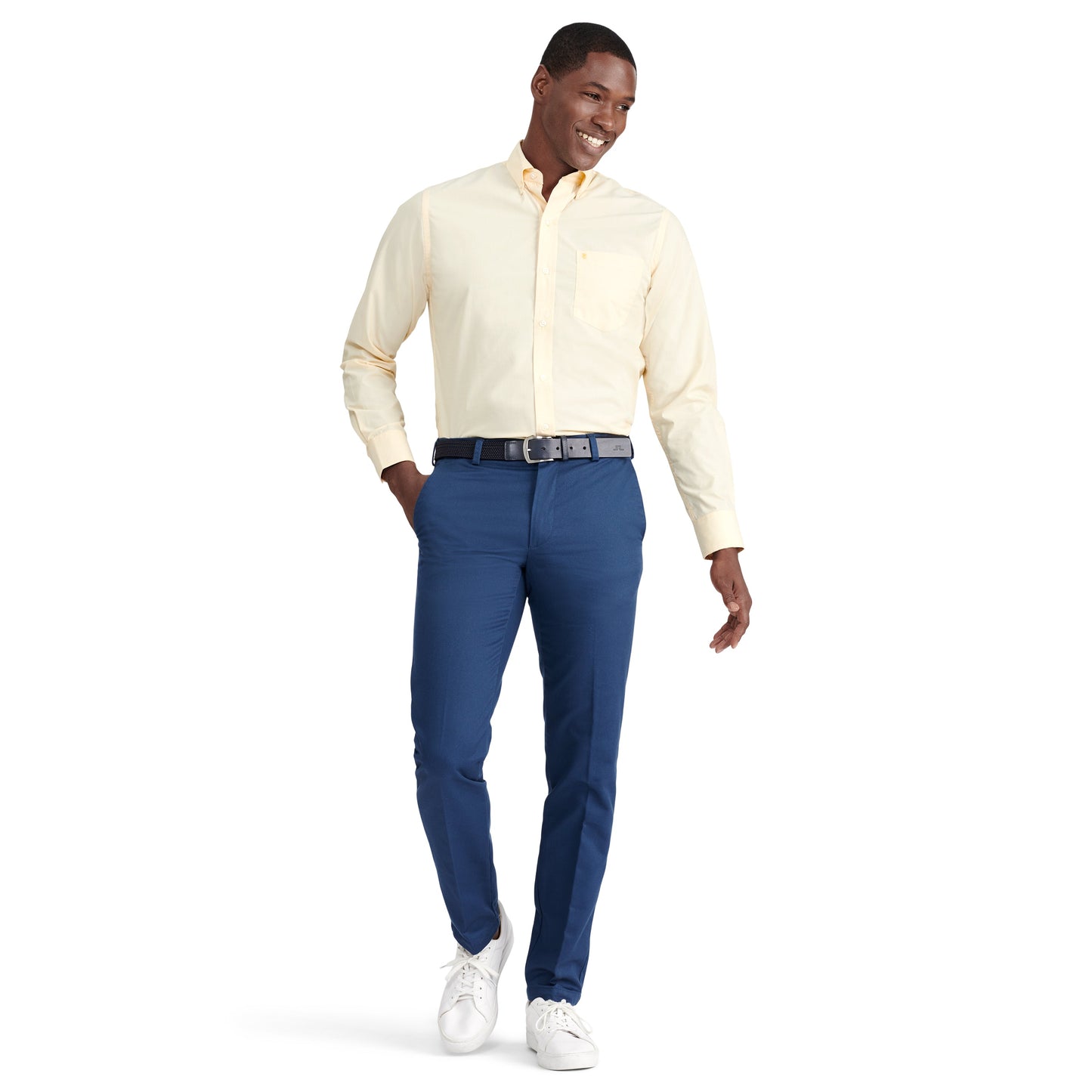 Izod American Chino Flat-Front Slim Fit Pant - Navy