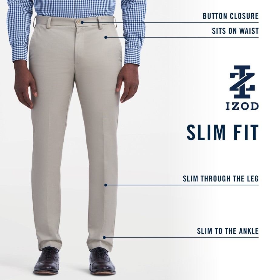 Izod American Chino Flat-Front Slim Fit Pant - Navy