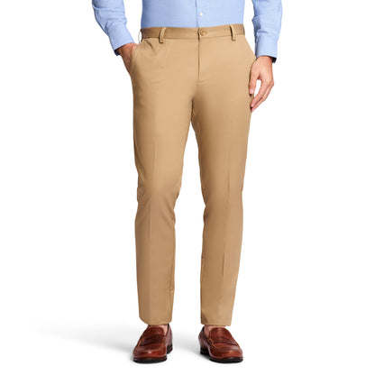 Izod American Chino Flat-Front Slim Fit Pant - English Khaki