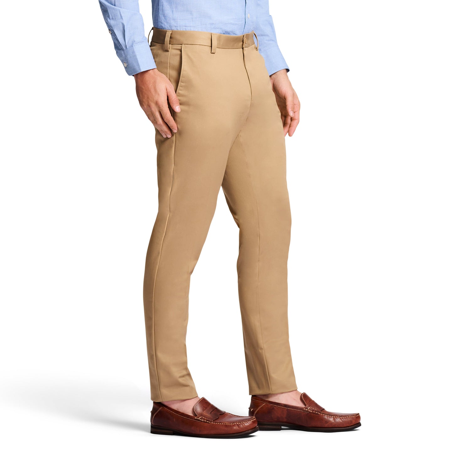Izod American Chino Flat-Front Slim Fit Pant - English Khaki