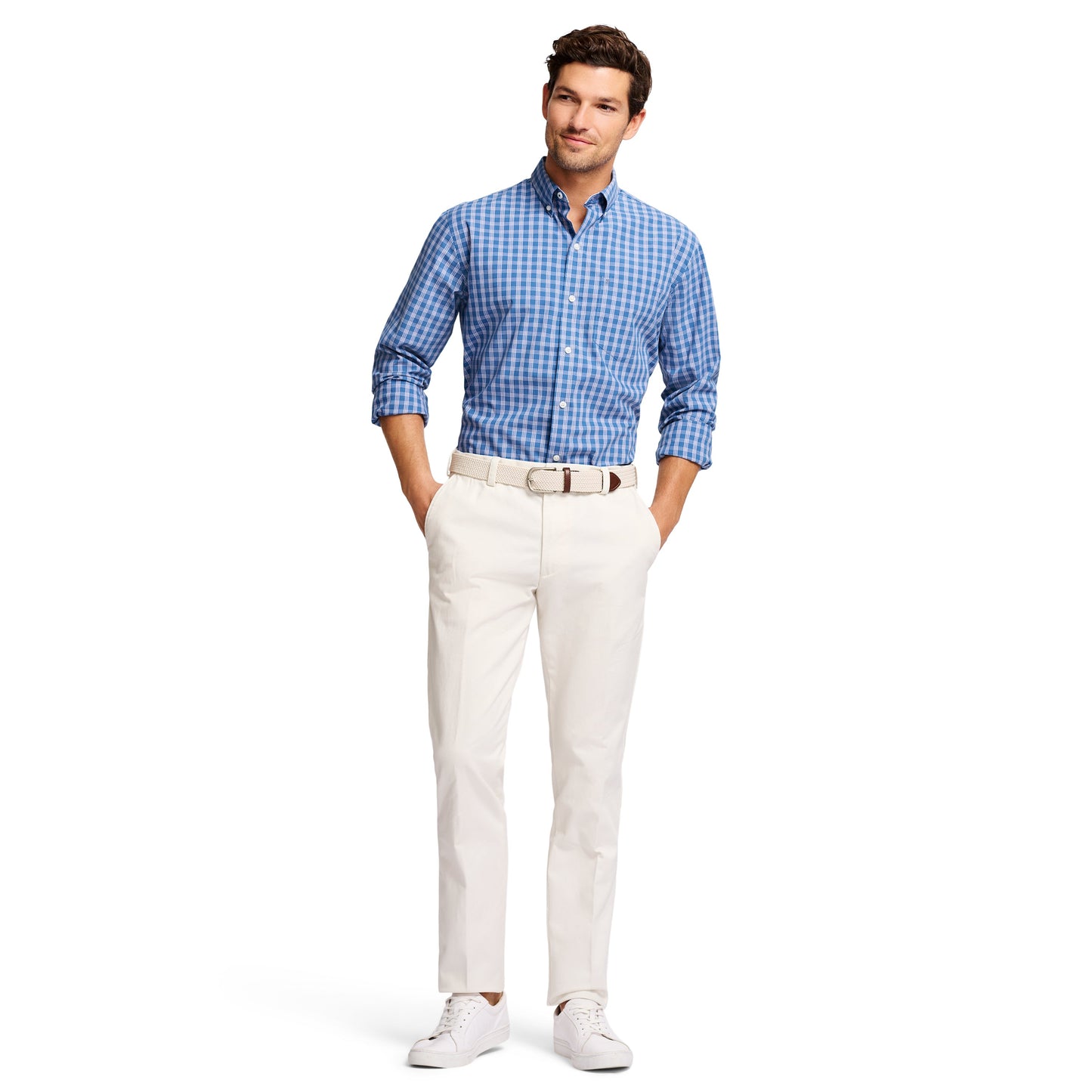 Izod American Chino Flat-Front Straight Fit Pant - Pumice