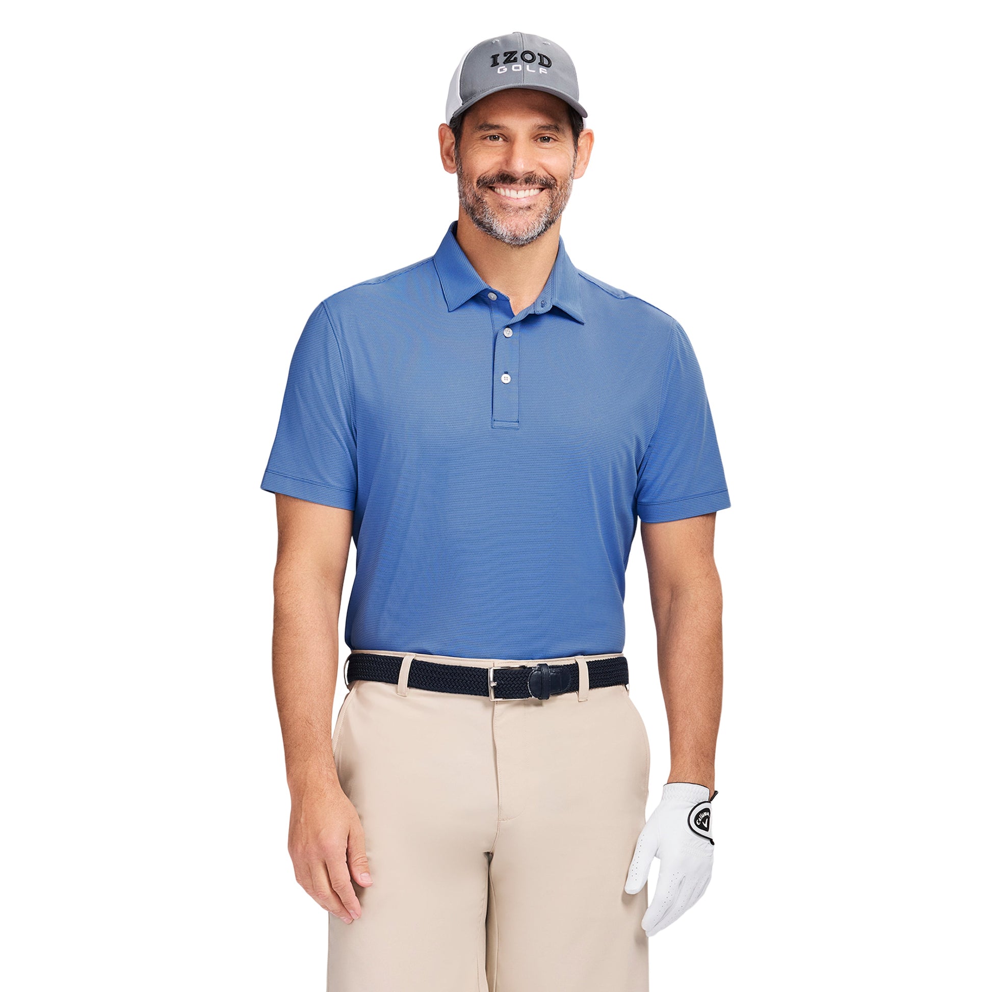 Izod GOLF SWINGFLEX ELITE MESH POLO - BRIGHT COBALT