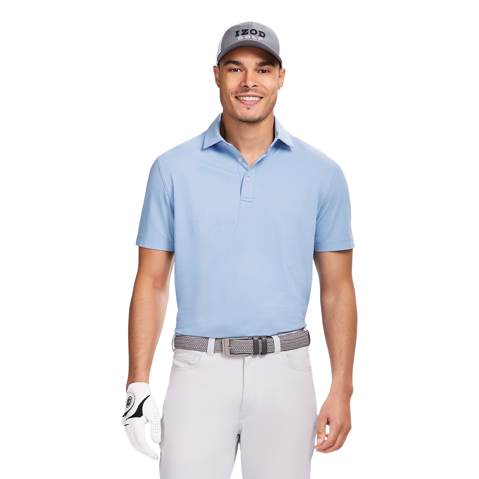 Izod GOLF SWINGFLEX ELITE MESH POLO - PLACID BLUE