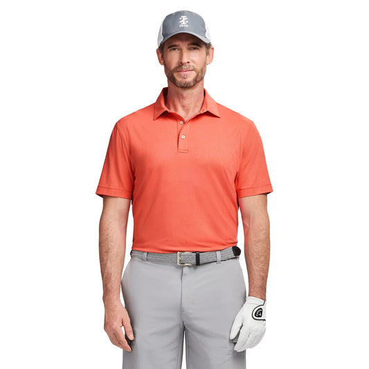 Izod GOLF SWINGFLEX ELITE MESH POLO - ROSE OF SHARON