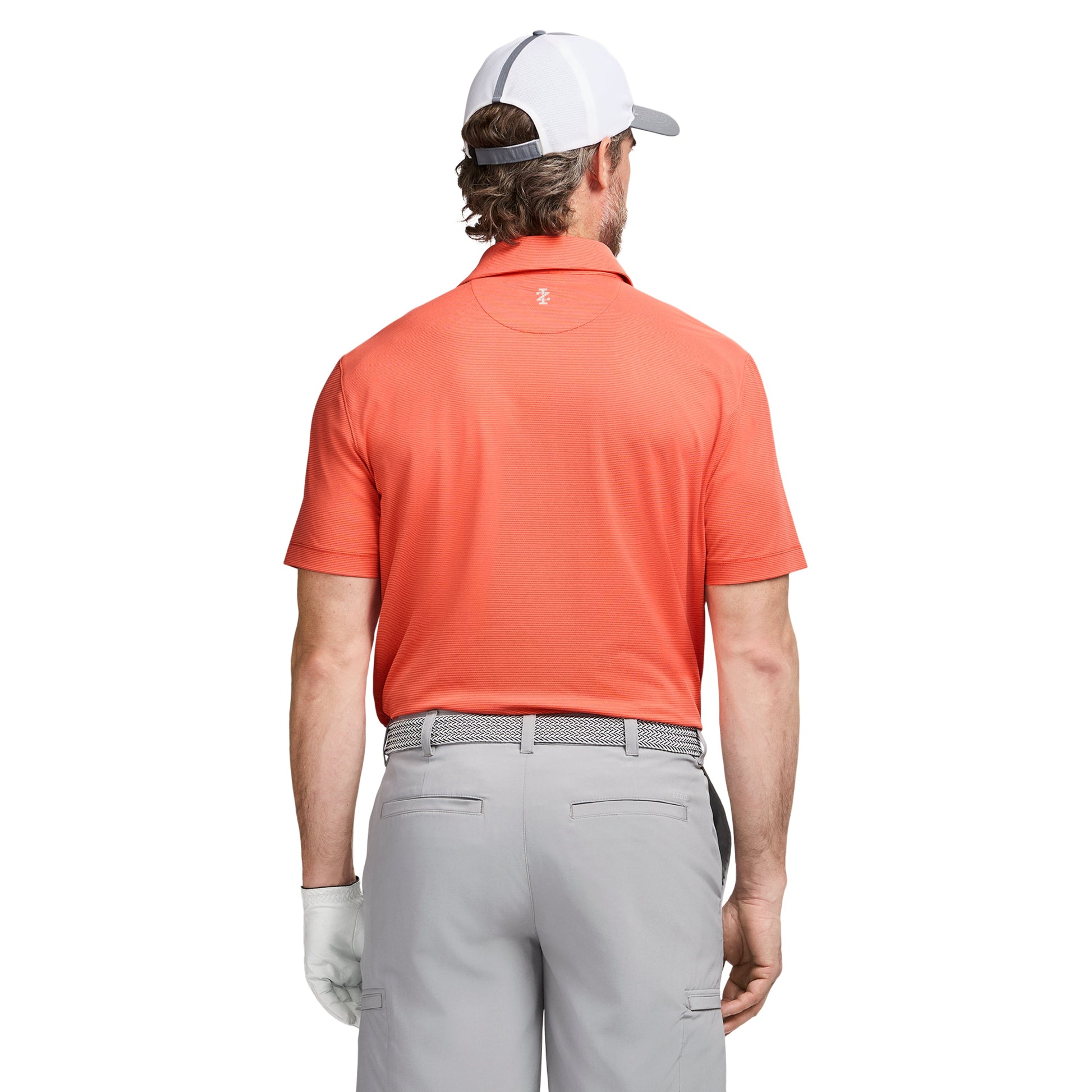 Izod GOLF SWINGFLEX ELITE MESH POLO - ROSE OF SHARON
