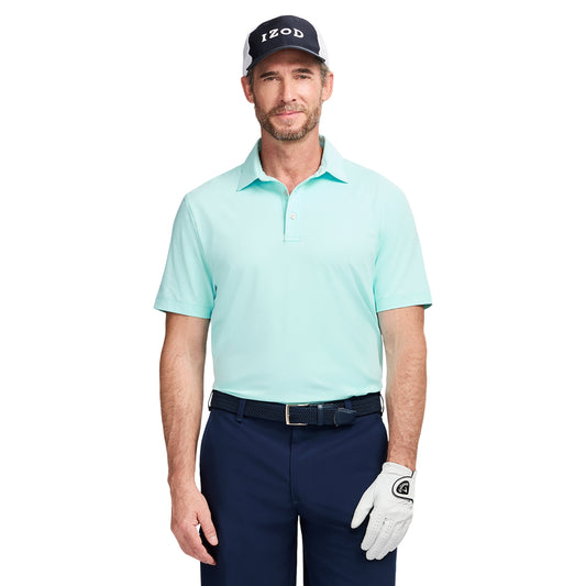 Izod GOLF SWINGFLEX ELITE MESH POLO - TANAGER TURQUOISE