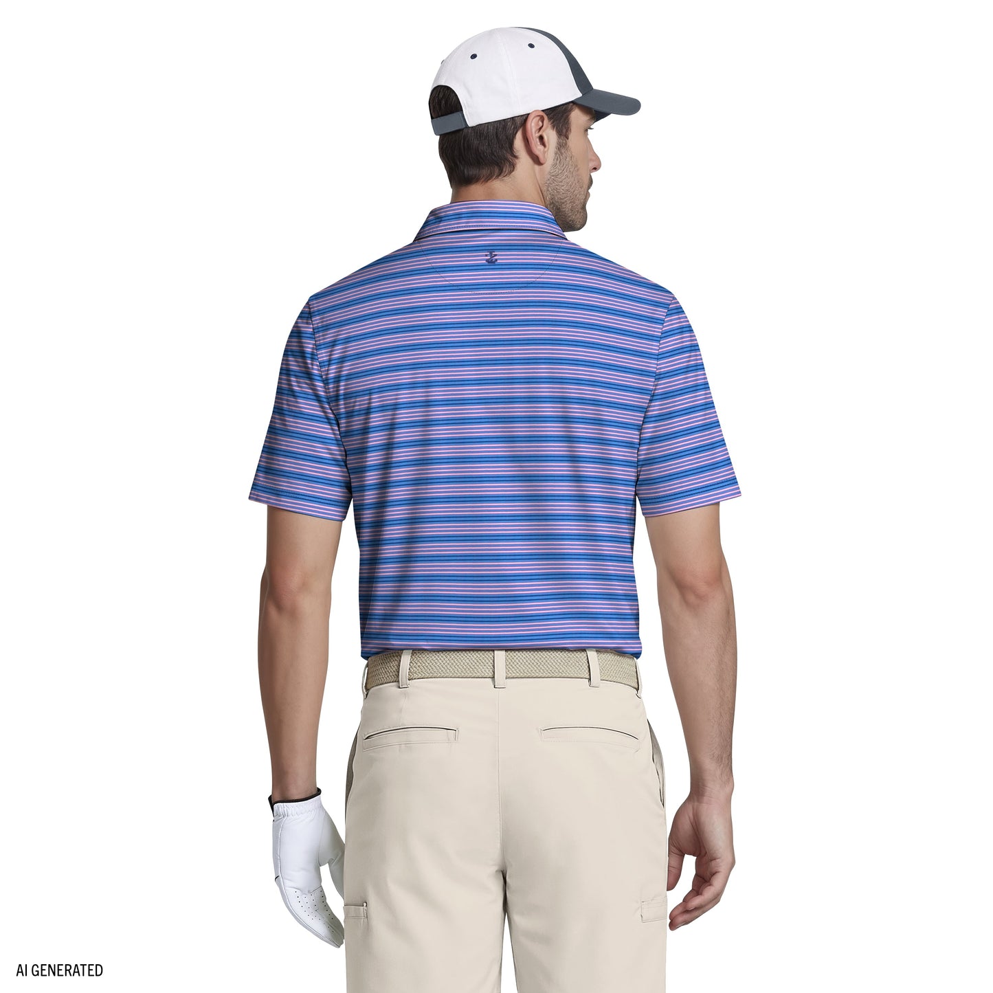Izod GOLF SWINGFLEX ELITE PRINTED POLO - BRIGHT COBALT