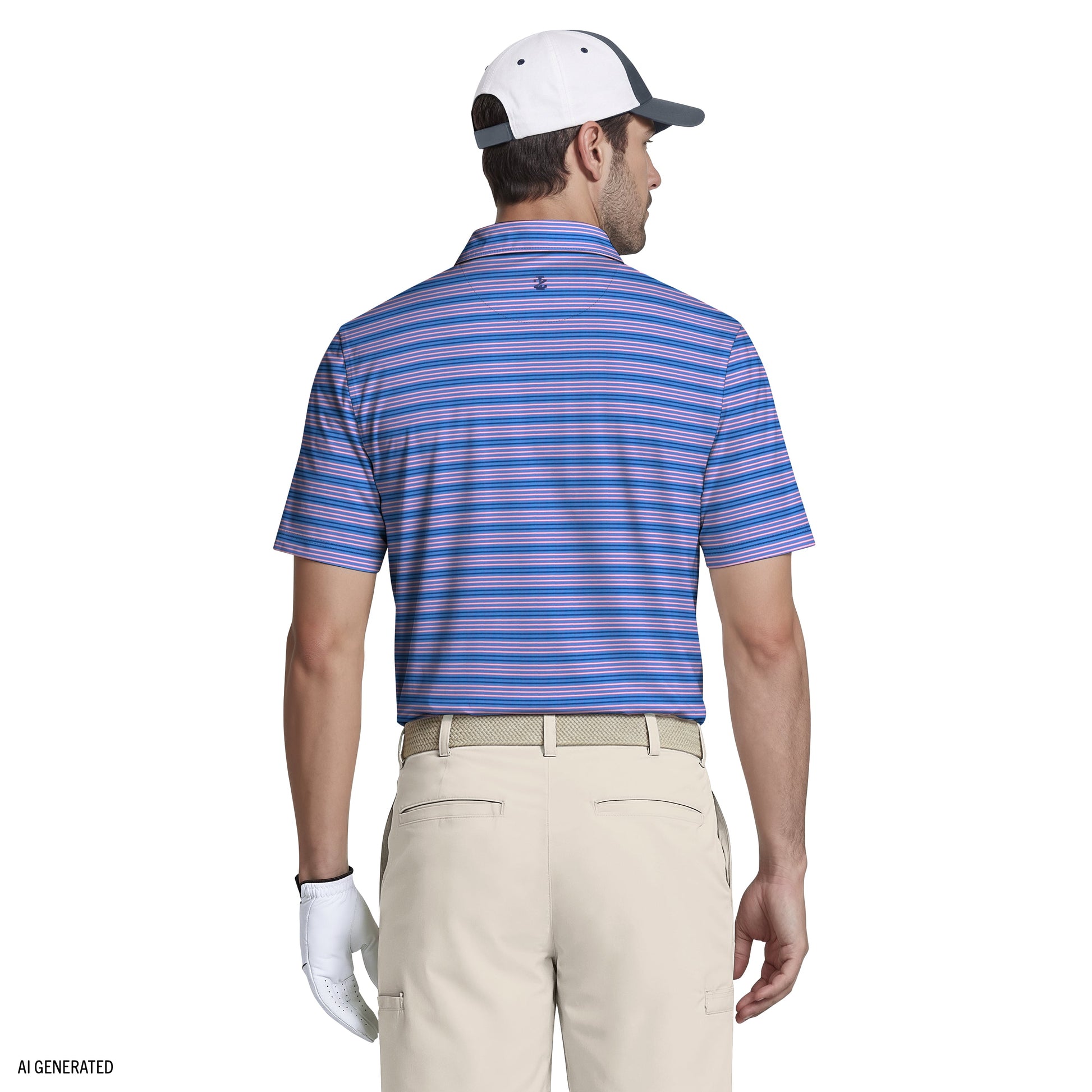 Izod GOLF SWINGFLEX ELITE PRINTED POLO - BRIGHT COBALT
