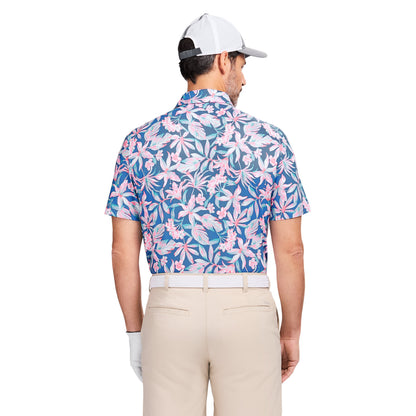Izod GOLF SWINGFLEX ELITE PRINTED POLO - BRIGHT COBALT