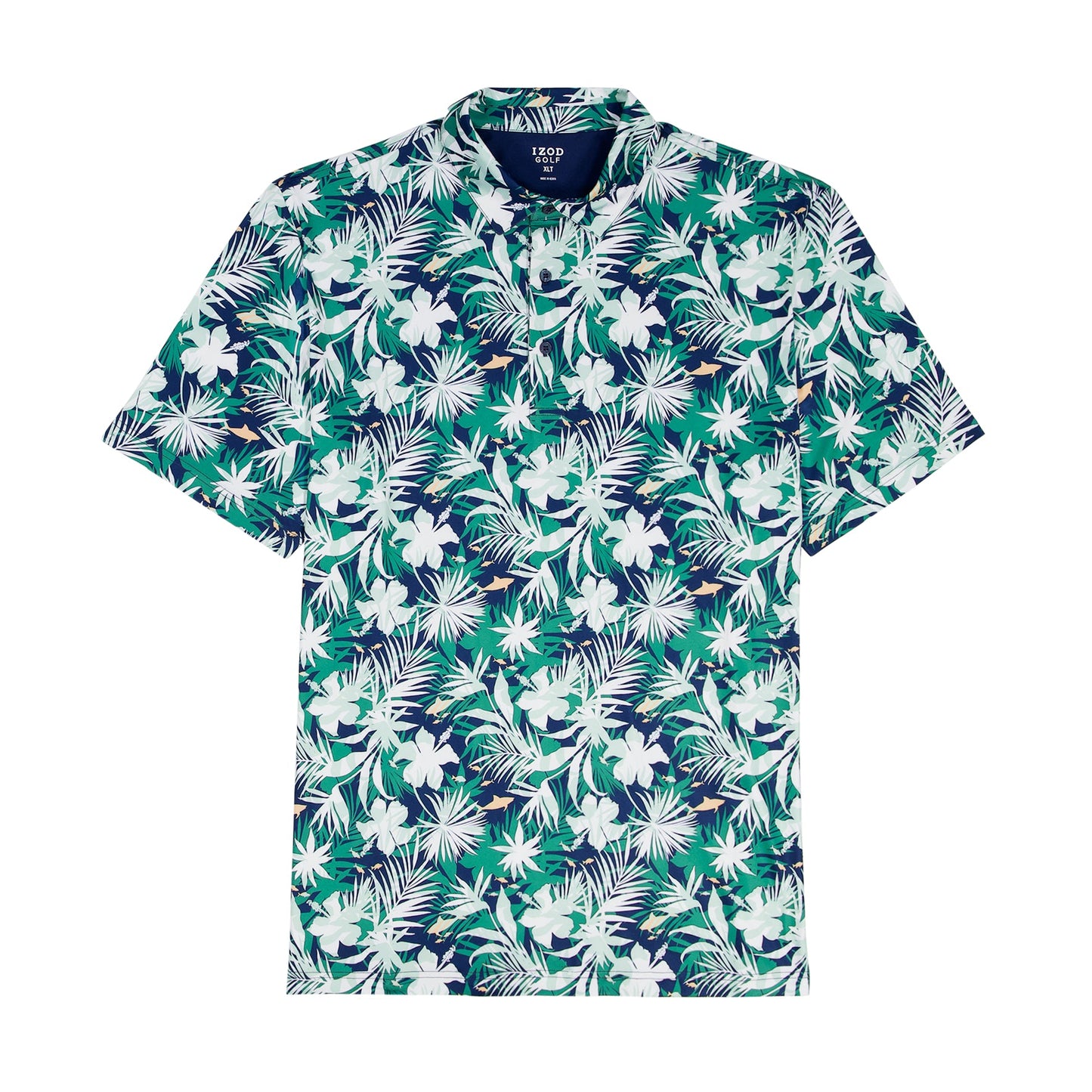 Izod GOLF SWINGFLEX ELITE PRINTED POLO - FIR