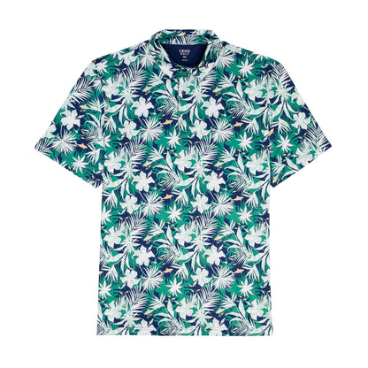 Izod GOLF SWINGFLEX ELITE PRINTED POLO - FIR