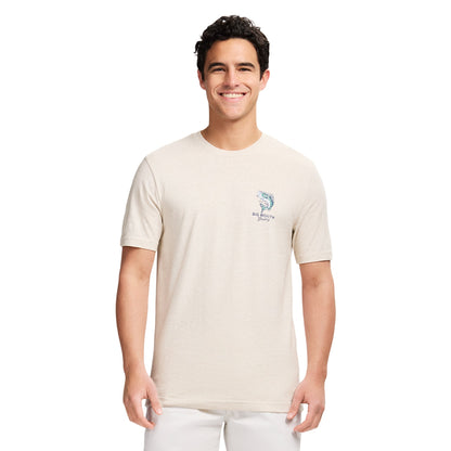 Izod Saltwater Short Sleeve Graphic Tee - Oatmeal Htr