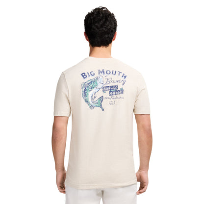 Izod Saltwater Short Sleeve Graphic Tee - Oatmeal Htr