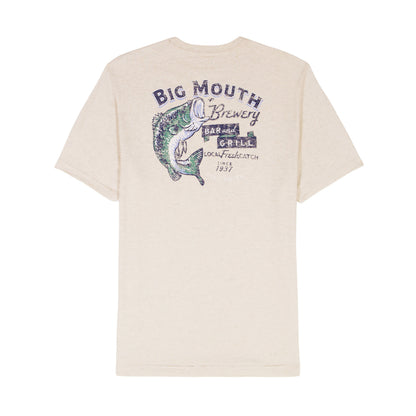 Izod Saltwater Short Sleeve Graphic Tee - Oatmeal Htr