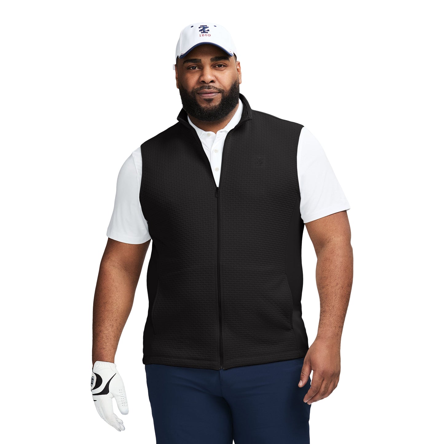 Izod Big & Tall Golf Hydrashield Vest - Black