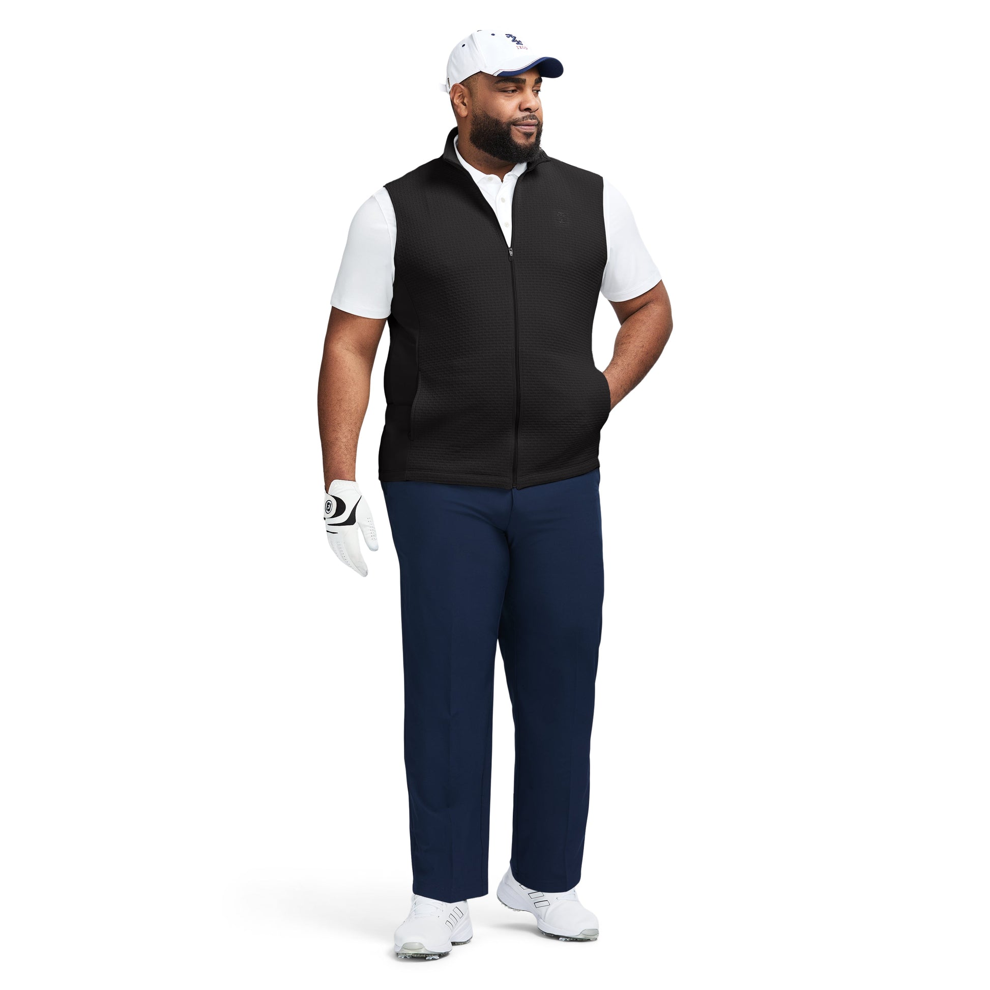Izod Big & Tall Golf Hydrashield Vest - Black