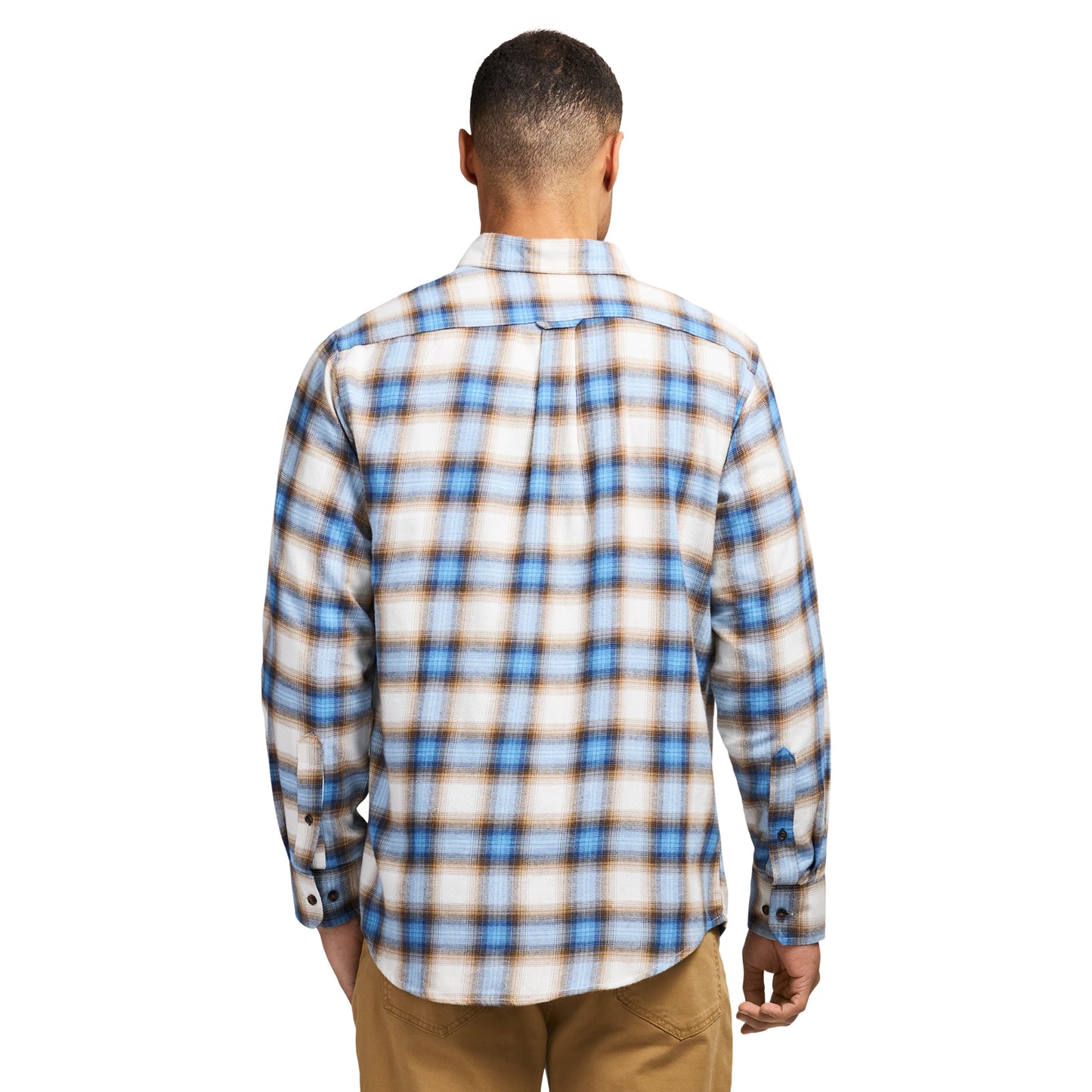Izod Stratton Flannel Long Sleeve Button Down Shirt - True Navy