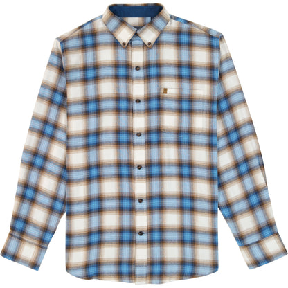 Izod Stratton Flannel Long Sleeve Button Down Shirt - True Navy